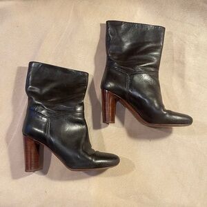 Marc Jacobs Black Leather Ankle Boots Y2k